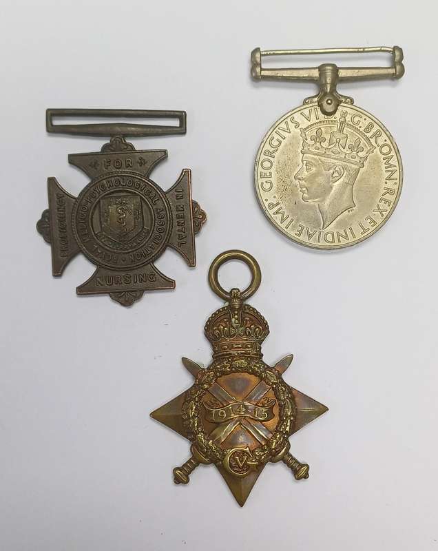 Proficiency in Nursing Medal & WWI Star & WWII War Medal
