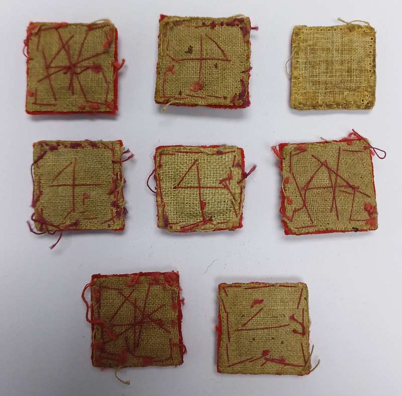 Rhodesian WWII Period Cotton Rank Pips X 8