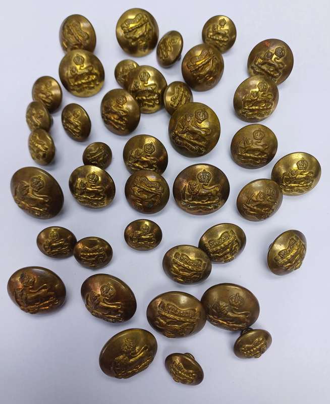 Rhodesia WWII Period General Service Brass Buttons X 39