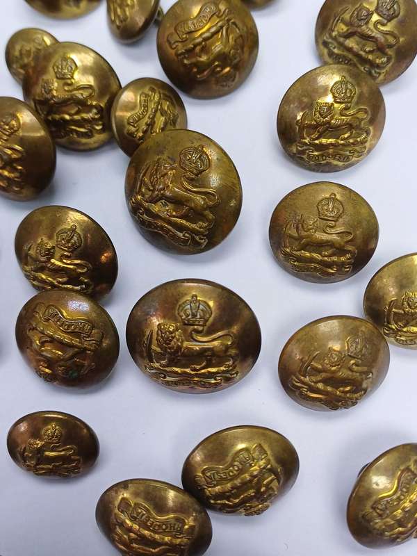 Rhodesia WWII Period General Service Brass Buttons X 39
