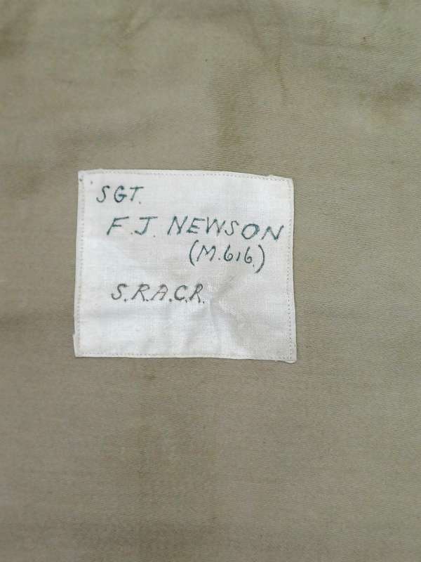 Southern Rhodesia Armoured Car Regiment, Bag Belonging to Sgt. F. J. Newson