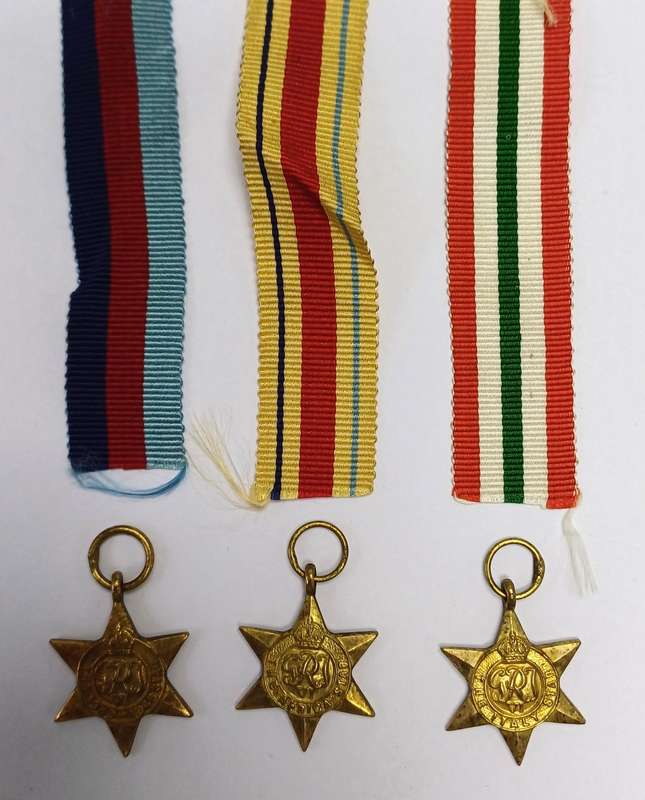 Three Miniature WWII Star Medals