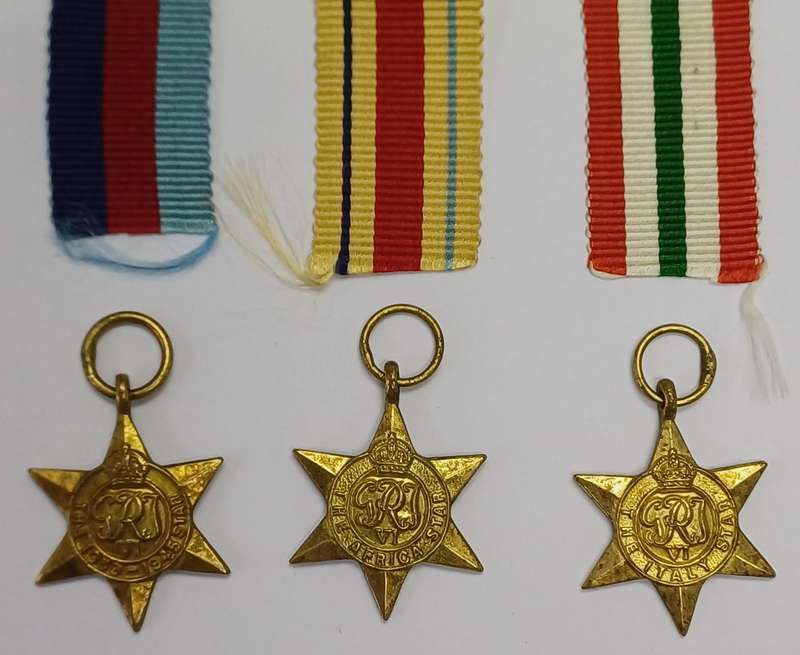 Three Miniature WWII Star Medals