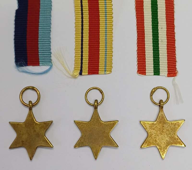 Three Miniature WWII Star Medals