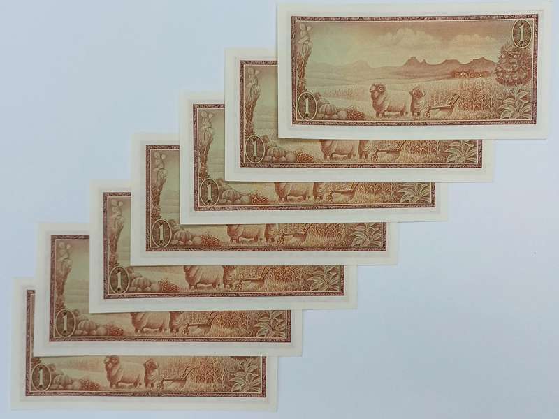 Rissik R1 8 Consecutive Number UNC Banknotes