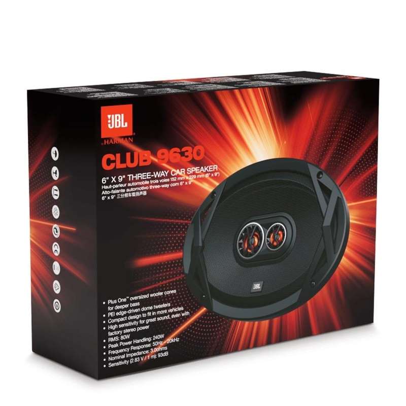 JBL Club 9630 6x9" 240w 3way Speakers
