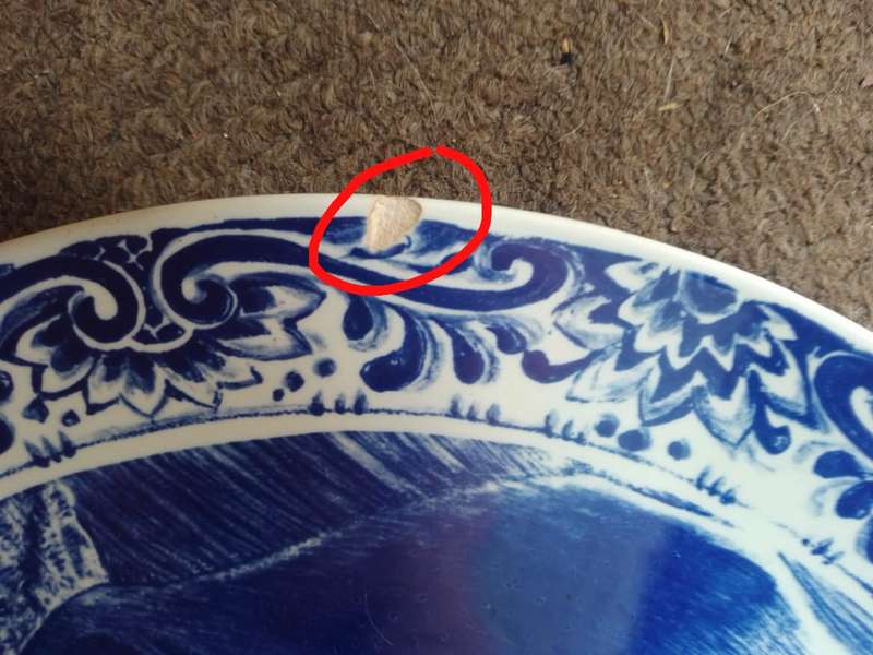 Vintage 1960's Boch Frères Delft Plate
