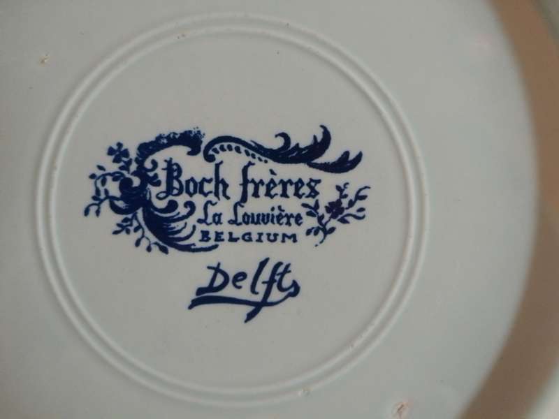 Vintage 1960's Boch Frères Delft Plate