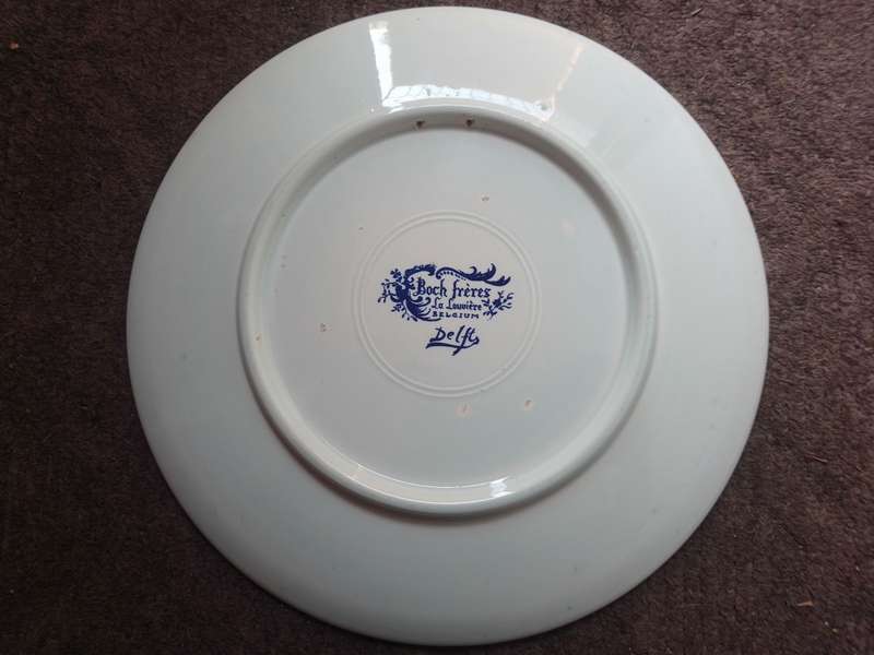 Vintage 1960's Boch Frères Delft Plate