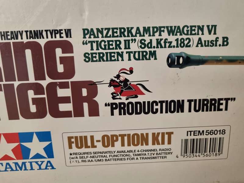 A bargain at this price. Tamiya 1/16 R/C German KING TIGER FULL-OPTION COMPLETE KIT