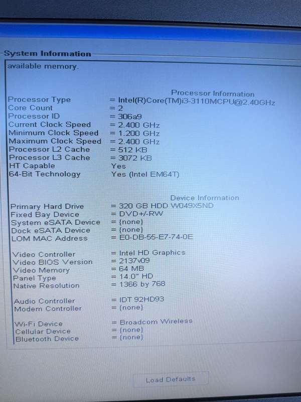 i3 Dell Latitude E5430