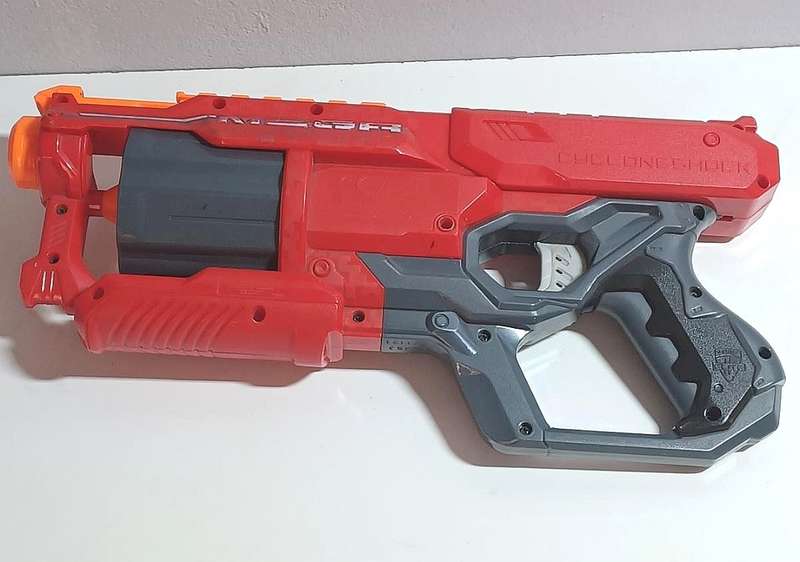 Nerf N-Strike Mega Cycloneshock Revolver Blaster Dart Red Gun Toy