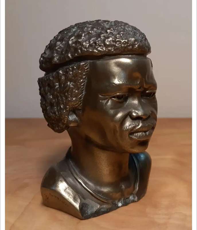 Investment Art by Casper Darare (1952 - 2001) Bronze Overlay Sculpture - The Chief, No.6