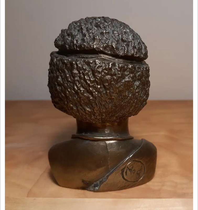 Investment Art by Casper Darare (1952 - 2001) Bronze Overlay Sculpture - The Chief, No.6