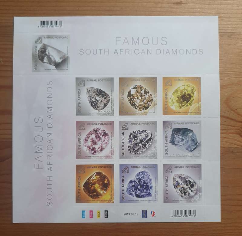 SOUTH AFRICA, 2019. Famous South African Diamonds. Sheetlet of 10. Mint. Not Hinged. REDUCED!