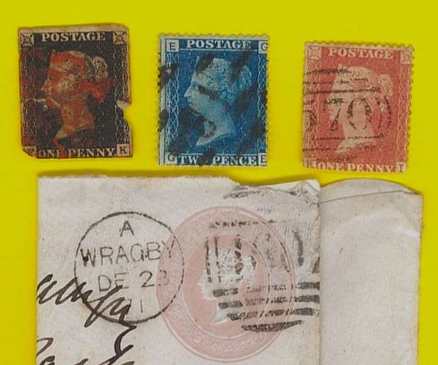 PENNY BLACK, PENNY BLUE, PENNY RED & PENNY PINK (1871).  Read Description very carefully.