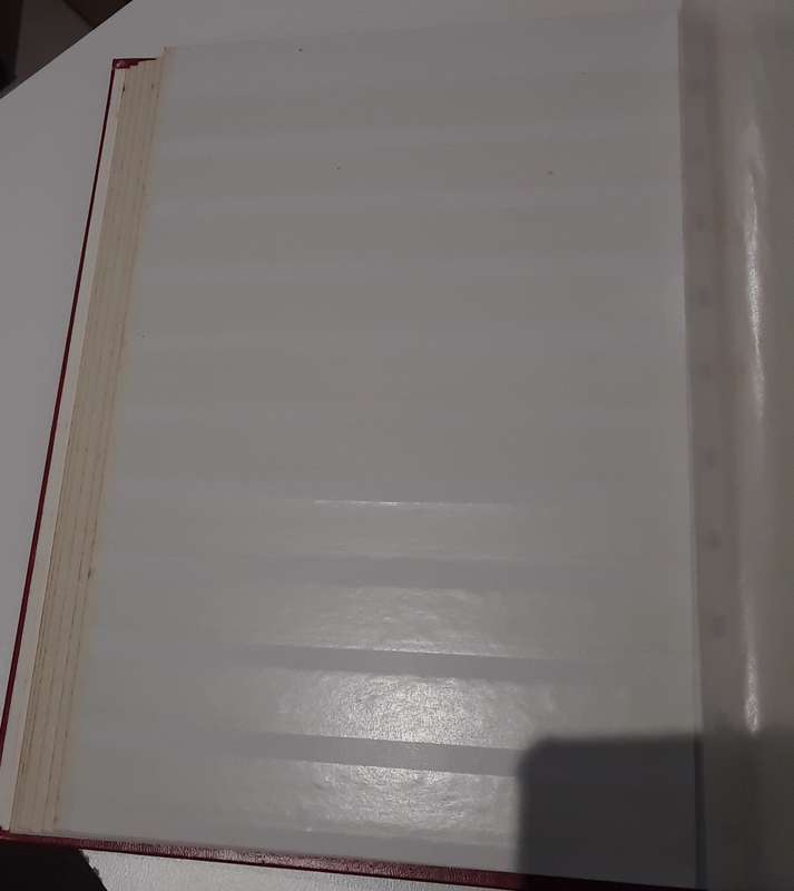 16 SIDE EMPTY ALBUM with Australia stamps.Some pages gum stained.See photos.Money back guarantee.