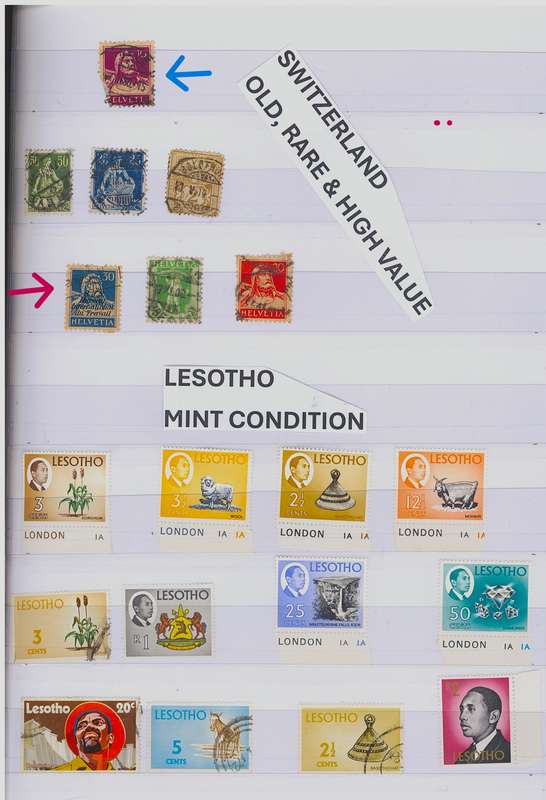 STAMP STOCK BOOK- with Very High Value Stamps. Lots in MINT cond. 10 side Book. Sleeves. Not hinge.