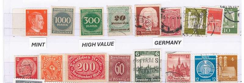 Germany, Russia, Vatican, England, Africa Stamps. Mint and Used. High Value