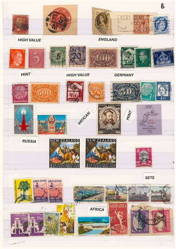 Germany, Russia, Vatican, England, Africa Stamps. Mint and Used. High Value