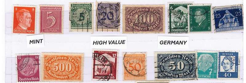 Germany, Russia, Vatican, England, Africa Stamps. Mint and Used. High Value