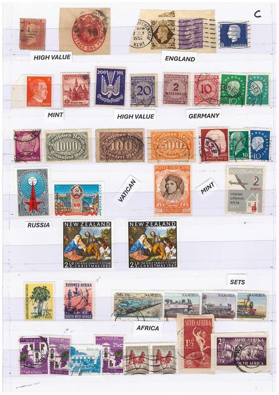 Germany, Russia, Vatican, England, Africa Stamps. Mint and Used. High Value