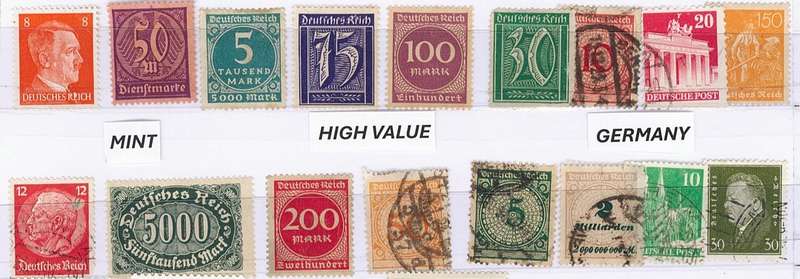 Germany, Russia, Vatican, England, Africa Stamps. Mint and Used. High Value