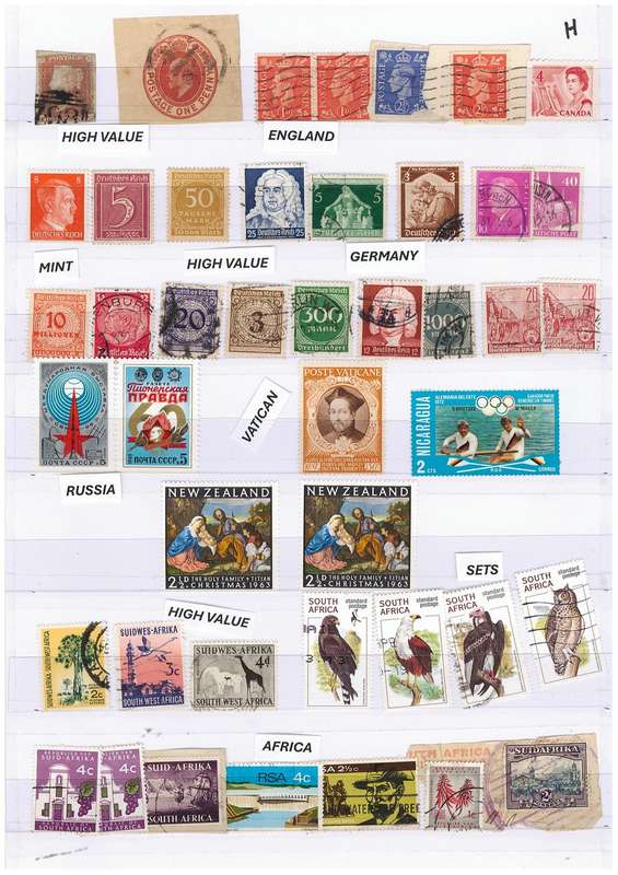 Germany, Russia, Vatican, England, Africa Stamps. Mint and Used. High Value