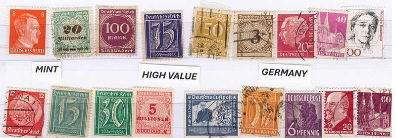 Germany, Russia, Vatican, England, Africa Stamps. Mint and Used. High Value