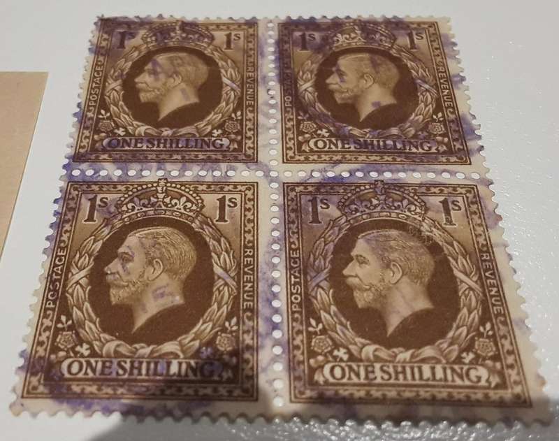 ENGLAND HIGH VALUE STAMPS- PLATE 122