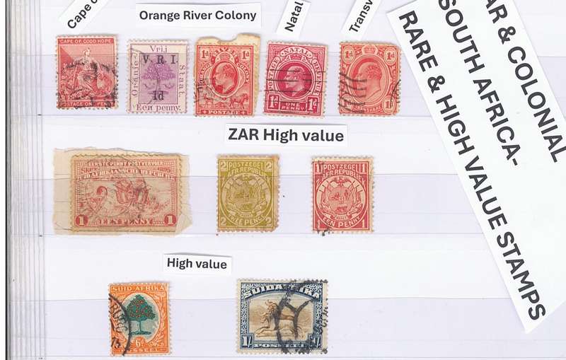 STAMP STOCK BOOK- with Very High Value Stamps. Lots in MINT cond. 10 side Book. Sleeves. Not hinge.