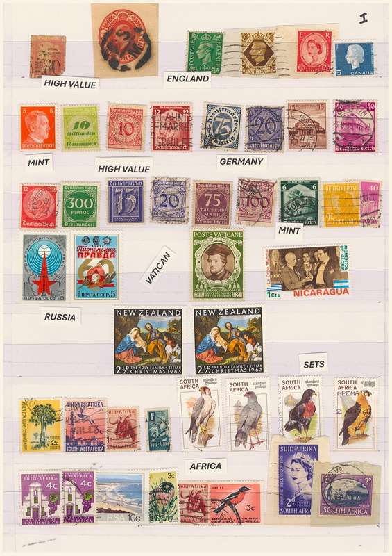 Germany, Russia, Vatican, England, Africa Stamps. Mint and Used. High Value
