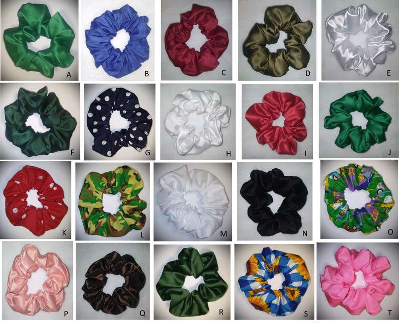50 Piece Randomly Selected Hair Scrunhies - Medium