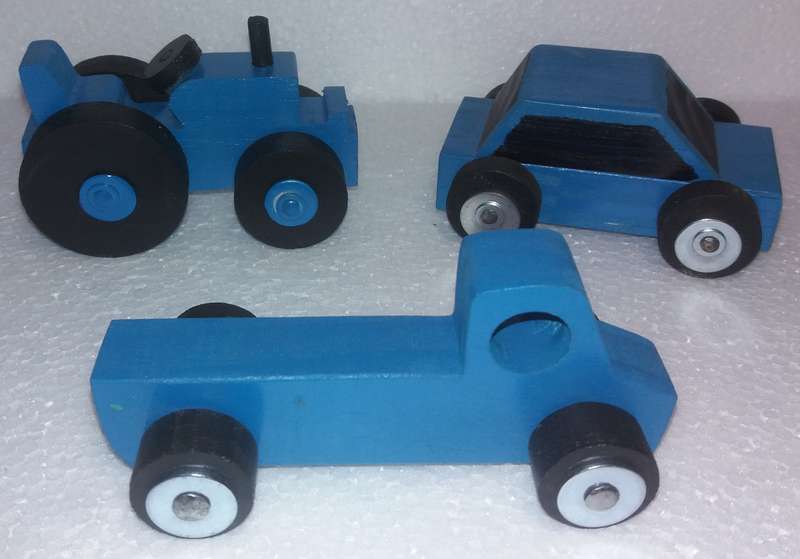 10x New Small Wooden Handmade Toy Cars