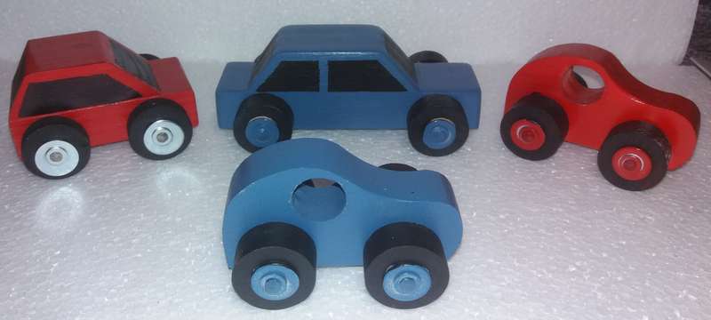 10x New Small Wooden Handmade Toy Cars