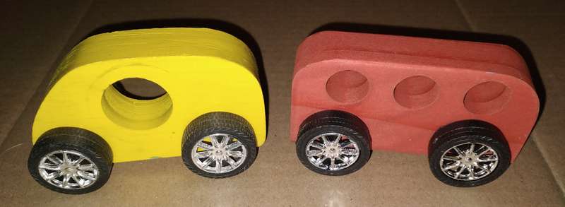 10 Small Wooden Handmade Toy Cars