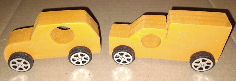 10 Small Wooden Handmade Toy Cars