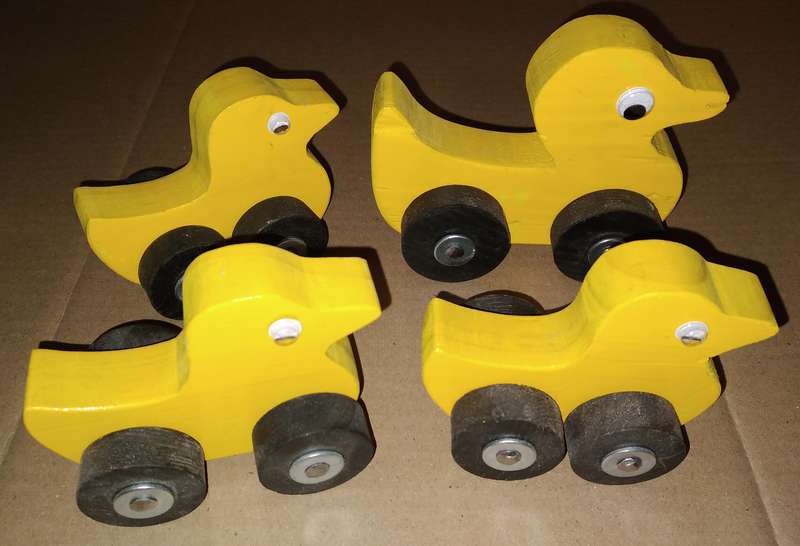 8 Small Wooden Handmade Toy Cars