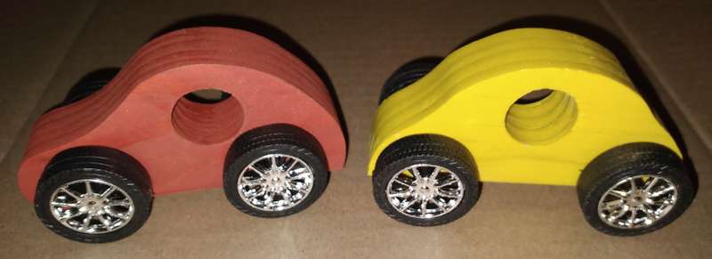 10 Small Wooden Handmade Toy Cars