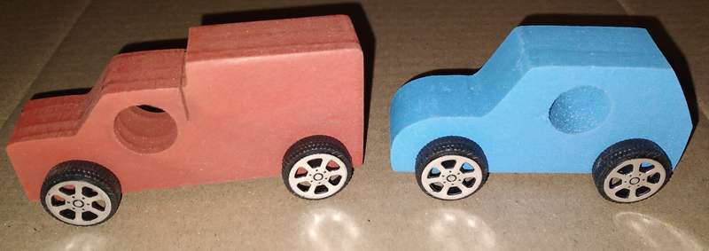 10 Small Wooden Handmade Toy Cars