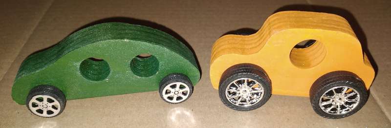10 Small Wooden Handmade Toy Cars