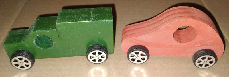 10 Small Wooden Handmade Toy Cars