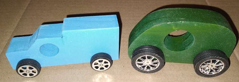 10 Small Wooden Handmade Toy Cars