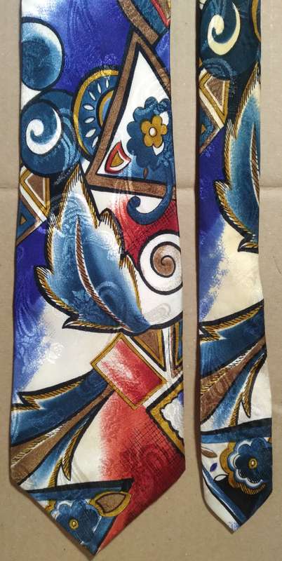Men's Original Pecci Collection Silk Neck Tie - Abstract - Hand Stitched.