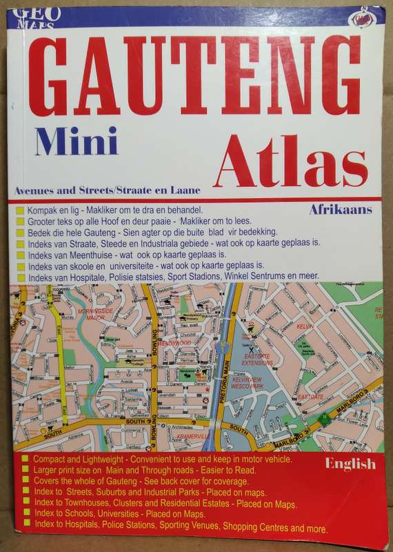Gauteng Mini Atlas Afrikaans - Geo Maps