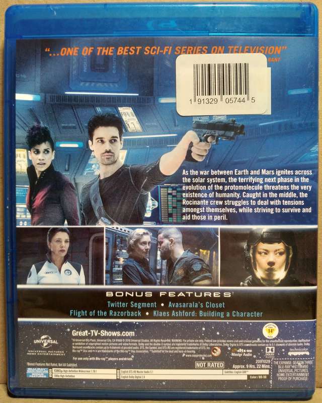 The Expanse Season 3 (Blu-Ray DVD set)