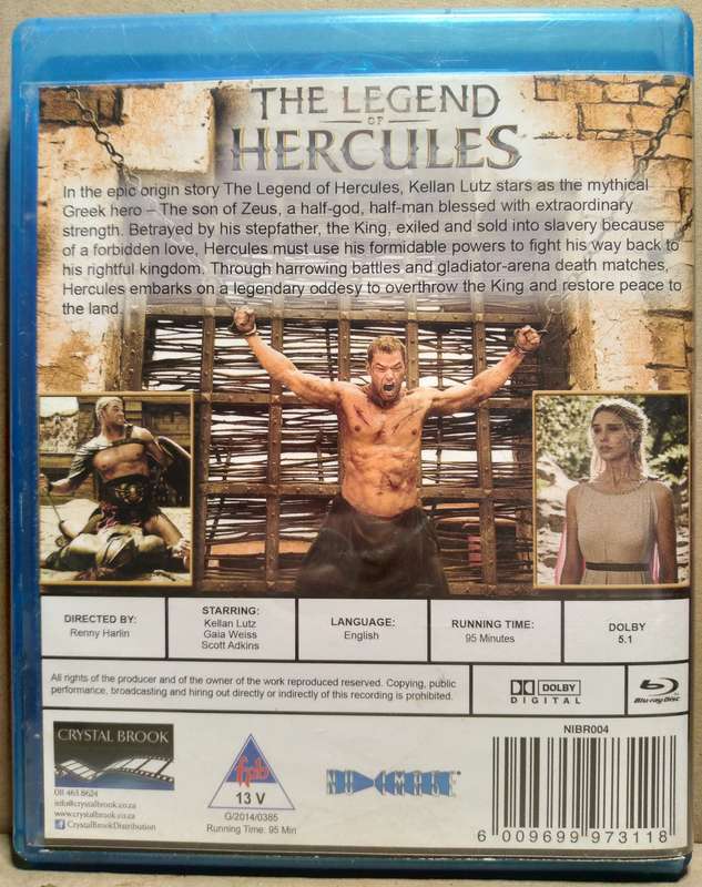 The Legend of Hercules (Blu-Ray DVD)