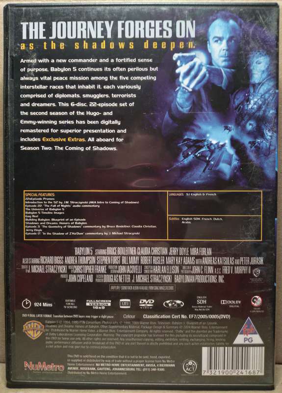 Babylon 5 - The Complete Second Series (The Coming of Shadows) 6 Disc Set
