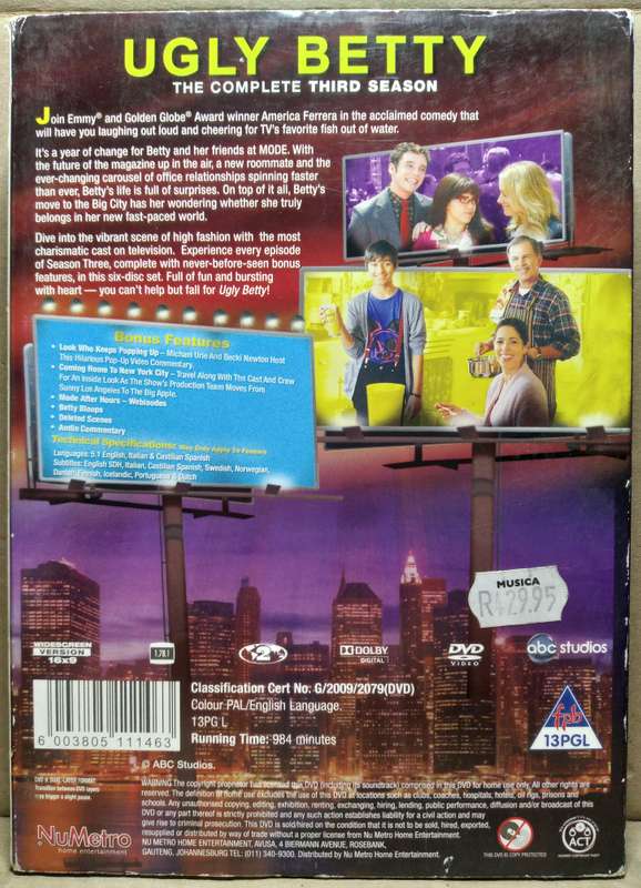 Ugly Betty (The Complete Third Season) 6 Disc Set