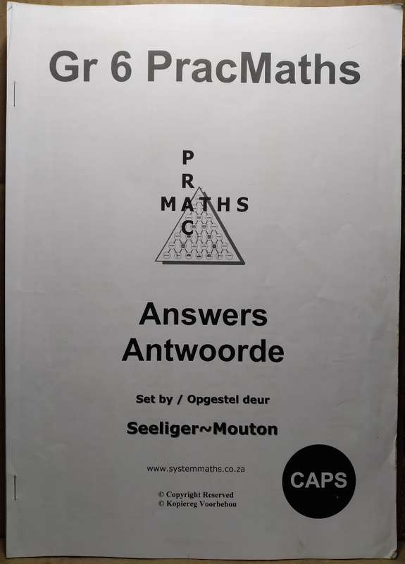 PracMaths Graad 6 - Seeliger & Mouton + Antwoorde